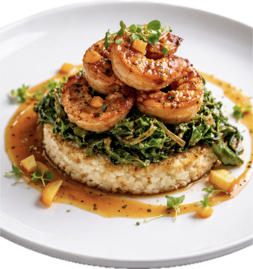 Honey Peach Jerk Gulf Shrimp